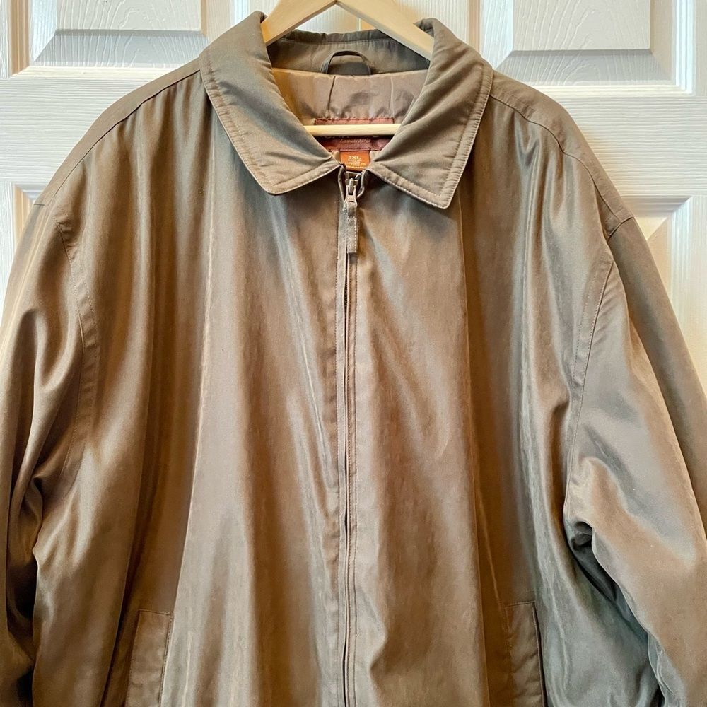 Oak Hill Men's Olive Green Faux Ultra Suede Jacket Size 2XL - Picture 3 of 11